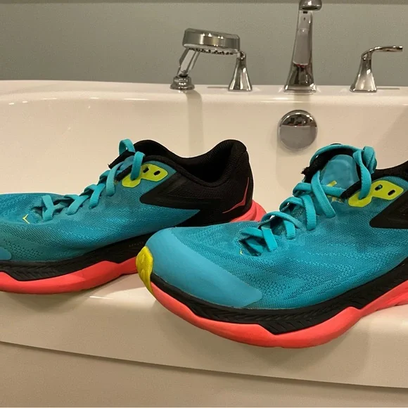 Hoka Women's Athletic Shoes - Teal, Black, and Pink - Picture 3 of 7
